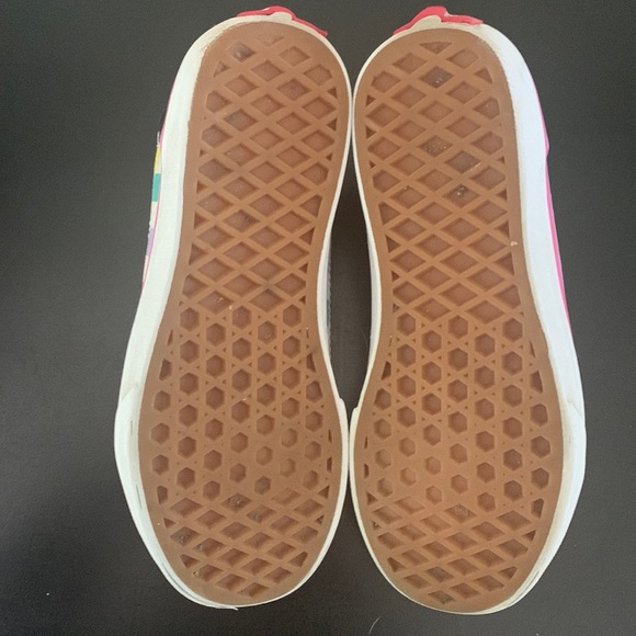 Youth Girls Vans Ward Low Top Old Skool Shoes Rainbow Check size 1 - Picture 6 of 11